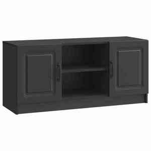 vidaXL Cabinet TV Negru 102 x 34, 5 x 47 cm Lemn prelucrat imagine