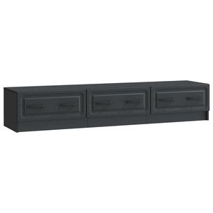 vidaXL Cabinet TV cu sertar Negru 147 x 34, 5 x 27 cm Lemn prelucrat imagine