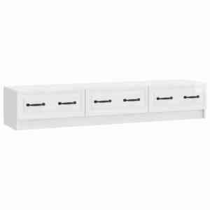 vidaXL Cabinet TV Alb foarte lucios 147 x 34, 5 x 27 cm Lemn prelucrat imagine