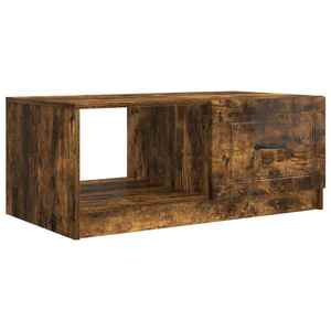 vidaXL Masă de cafea Stejar fumuriu 90 x 50 x 37 cm Lemn prelucrat imagine