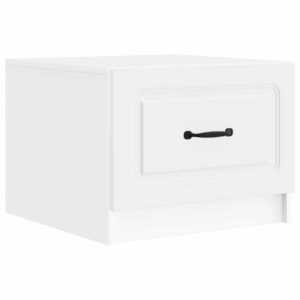 vidaXL Masă de cafea cu sertar Alb 49 x 50 x 37 cm Lemn prelucrat imagine