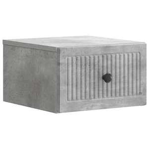vidaXL Dulap de noapte suspendat cu sertar Gri Beton 33 x 34, 5 x 20 cm imagine