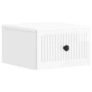 vidaXL Dulap de noapte suspendat Alb foarte lucios 33 x 34, 5 x 20 cm imagine