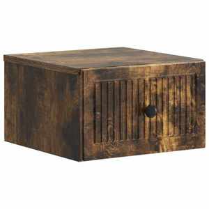 vidaXL Dulap de noapte suspendat Stejar fumuriu 33 x 34, 5 x 20 cm imagine