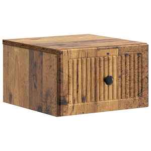 vidaXL Dulap de noapte suspendat Lemn vechi 33 x 34, 5 x 20 cm imagine