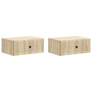 vidaXL Dulap de noapte cu sertar 2 pcs Stejar Sonoma 49 x 34, 5 x 20 cm imagine