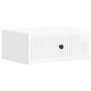 vidaXL Dulap de noapte cu sertar Alb foarte lucios 49 x 34, 5 x 20 cm imagine