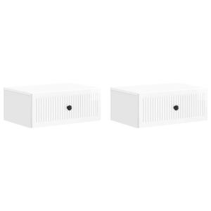 vidaXL Dulap de noapte 2 pcs Alb foarte lucios 49 x 34, 5 x 20 cm imagine