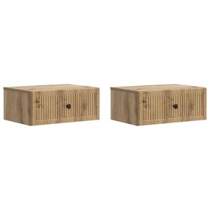 vidaXL Dulap de noapte 2 pcs Stejar Artizanal 49 x 34, 5 x 20 cm imagine