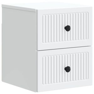 vidaXL Dulap de noapte suspendat Alb 33 x 34, 5 x 40 cm Lemn prelucrat imagine