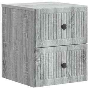vidaXL Dulap de noapte suspendat Sonoma gri 33 x 34, 5 x 40 cm imagine