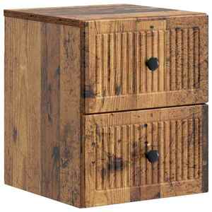 vidaXL Dulap de noapte suspendat Lemn vechi 33 x 34, 5 x 40 cm imagine