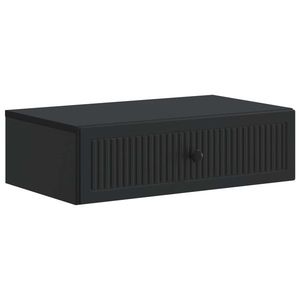 vidaXL Masă laterală montată pe perete Negru 59 x 34, 5 x 17 cm imagine
