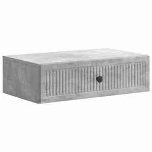 vidaXL Masă laterală montată pe perete Gri Beton 59 x 34, 5 x 17 cm imagine