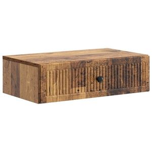 vidaXL Masă laterală montată pe perete Lemn vechi 59 x 34, 5 x 17 cm imagine