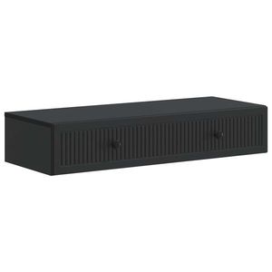 vidaXL Masă laterală montată pe perete Negru 87, 5 x 34, 5 x 17 cm imagine
