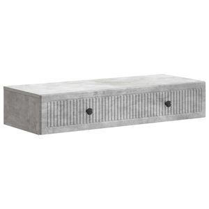 vidaXL Masă laterală montată pe perete Gri Beton 87, 5 x 34, 5 x 17 cm imagine