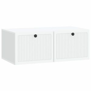 vidaXL Oglindă TV montată pe perete Pe perete Alb 78, 5 x 41 x 30 cm imagine