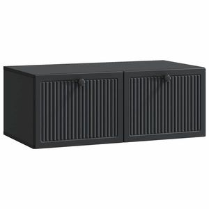 vidaXL Oglindă TV montată pe perete Pe perete Negru 78, 5 x 41 x 30 cm imagine