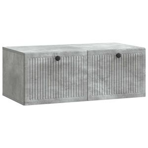 vidaXL Oglindă TV montată pe perete Gri Beton 78, 5 x 41 x 30 cm imagine