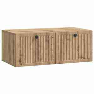 vidaXL Oglindă TV montată pe perete Stejar Artizanal 78, 5 x 41 x 30 cm imagine