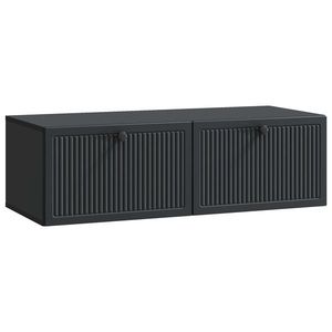 vidaXL Oglindă TV montată pe perete Pe perete Negru 98 x 41 x 30 cm imagine