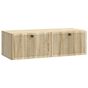 vidaXL Oglindă TV montată pe perete Stejar Sonoma 98 x 41 x 30 cm imagine
