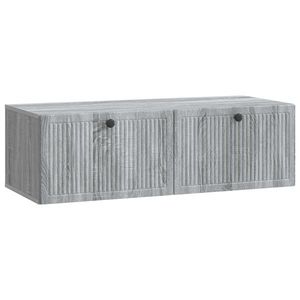 vidaXL Oglindă TV montată pe perete Sonoma gri 98 x 41 x 30 cm imagine