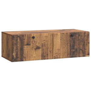 vidaXL Oglindă TV montată pe perete Lemn vechi 98 x 41 x 30 cm imagine