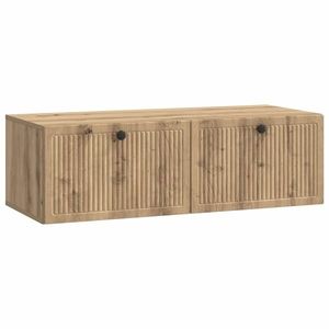 vidaXL Oglindă TV montată pe perete Stejar Artizanal 98 x 41 x 30 cm imagine
