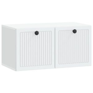 vidaXL Oglindă TV montată pe perete Pe perete Alb 59, 5 x 31 x 30 cm imagine
