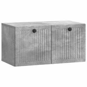 vidaXL Oglindă TV montată pe perete Gri Beton 59, 5 x 31 x 30 cm imagine