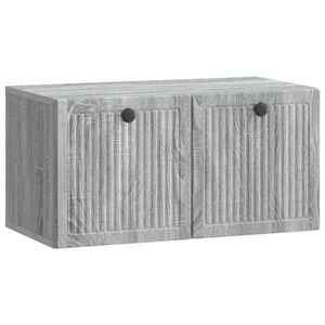 vidaXL Oglindă TV montată pe perete Sonoma gri 59, 5 x 31 x 30 cm imagine