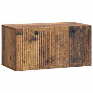 vidaXL Oglindă TV montată pe perete Lemn vechi 59, 5 x 31 x 30 cm imagine
