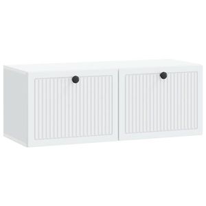 vidaXL Oglindă TV montată pe perete Pe perete Alb 78, 5 x 31 x 30 cm imagine