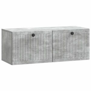 vidaXL Oglindă TV montată pe perete Gri Beton 78, 5 x 31 x 30 cm imagine