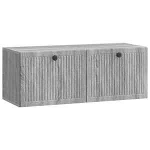 vidaXL Oglindă TV montată pe perete Sonoma gri 78, 5 x 31 x 30 cm imagine