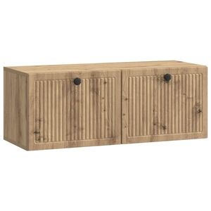 vidaXL Oglindă TV montată pe perete Stejar Artizanal 78, 5 x 31 x 30 cm imagine