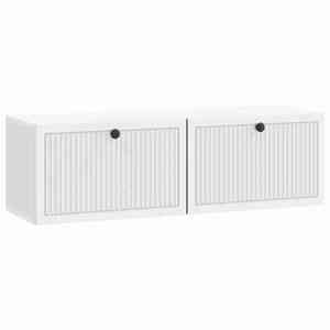 vidaXL Oglindă TV montată pe perete Alb 98 x 31 x 30 cm Lemn prelucrat imagine