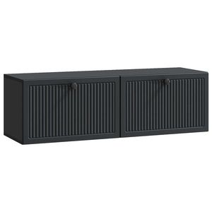 vidaXL Oglindă TV montată pe perete Pe perete Negru 98 x 31 x 30 cm imagine