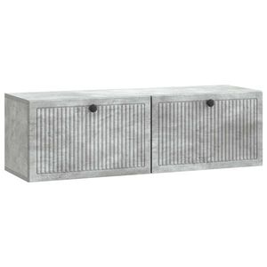 vidaXL Oglindă TV montată pe perete Gri Beton 98 x 31 x 30 cm imagine