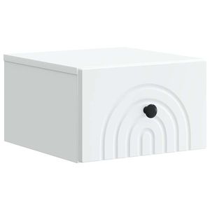 vidaXL Dulap de noapte suspendat Alb 33 x 34, 5 x 20 cm Lemn prelucrat imagine