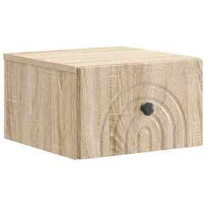 vidaXL Dulap de noapte suspendat Stejar Sonoma 33 x 34, 5 x 20 cm imagine