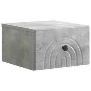 vidaXL Dulap de noapte suspendat cu sertar Gri Beton 33 x 34, 5 x 20 cm imagine