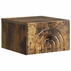 vidaXL Dulap de noapte suspendat Stejar fumuriu 33 x 34, 5 x 20 cm imagine