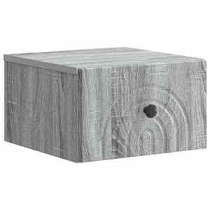 vidaXL Dulap de noapte suspendat Sonoma gri 33 x 34, 5 x 20 cm imagine
