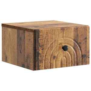 vidaXL Dulap de noapte suspendat Lemn vechi 33 x 34, 5 x 20 cm imagine