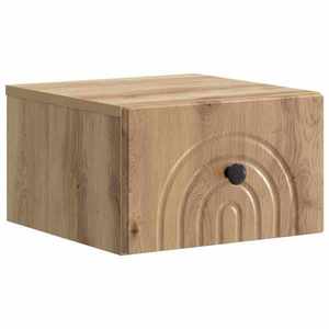 vidaXL Dulap de noapte suspendat Stejar Artizanal 33 x 34, 5 x 20 cm imagine