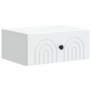 vidaXL Dulap de noapte suspendat Alb 49 x 34, 5 x 20 cm Lemn prelucrat imagine