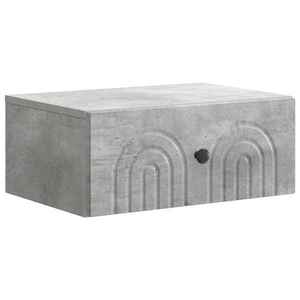 vidaXL Dulap de noapte suspendat cu sertar Gri Beton 49 x 34, 5 x 20 cm imagine